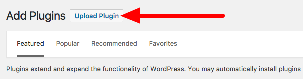 upload a plugin to WordPress
