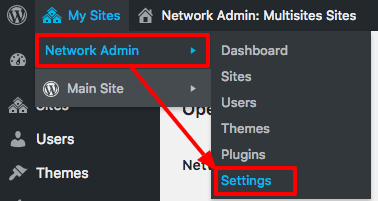 Network admin settings