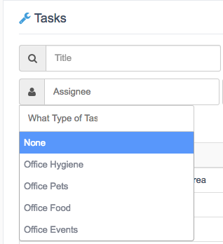 Filterable tasks in a to-do list
