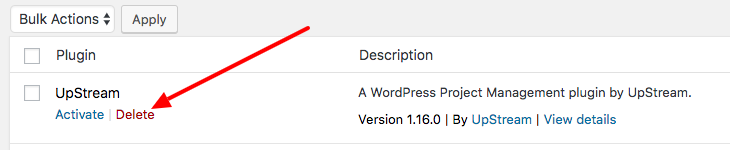 Delete a WordPress plugin