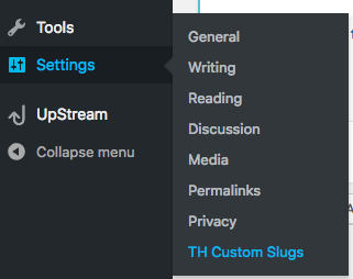 TH Custom Slugs menu link
